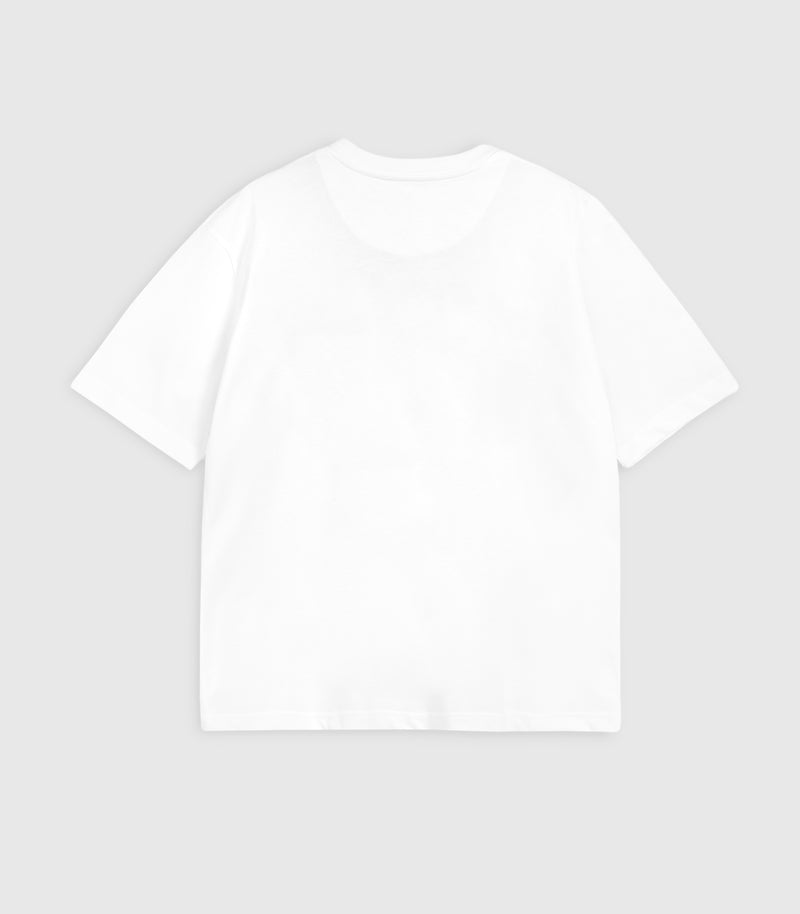 A white t-shirt against a white background.