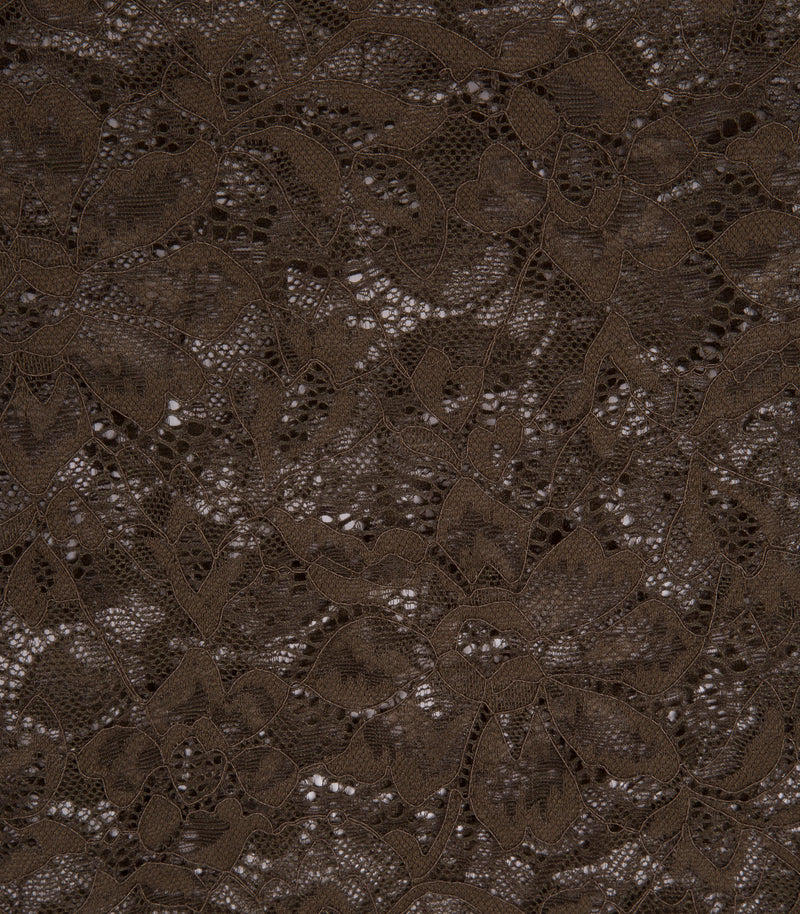 Orla Turkish Coffee Lace Polo Neck Top