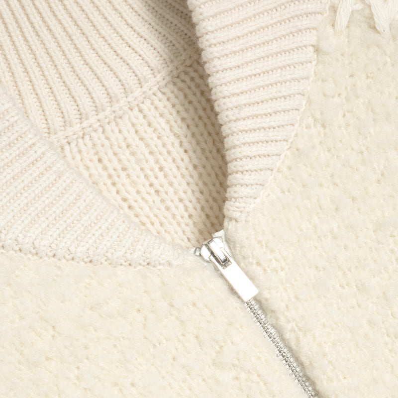 Ivory Viola Varsity Jacket