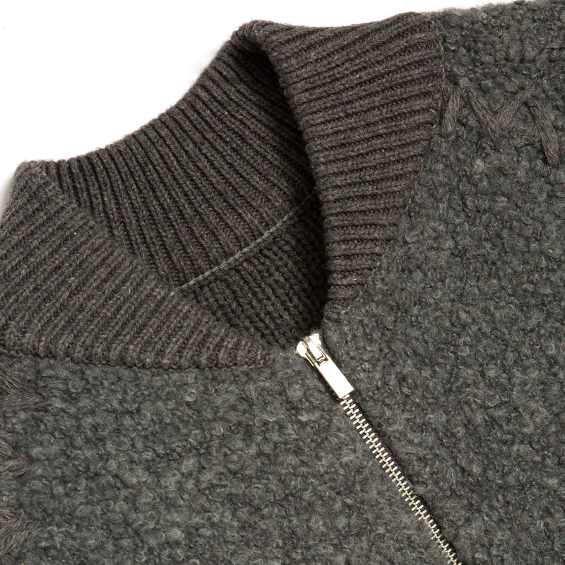 Viola Charcoal Varsity Jacket