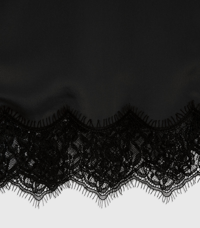 Black lace dress hemline