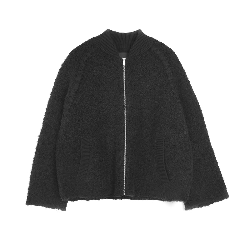 Viola Varsity Jacket F43 Boucle Knitwear Jet Black