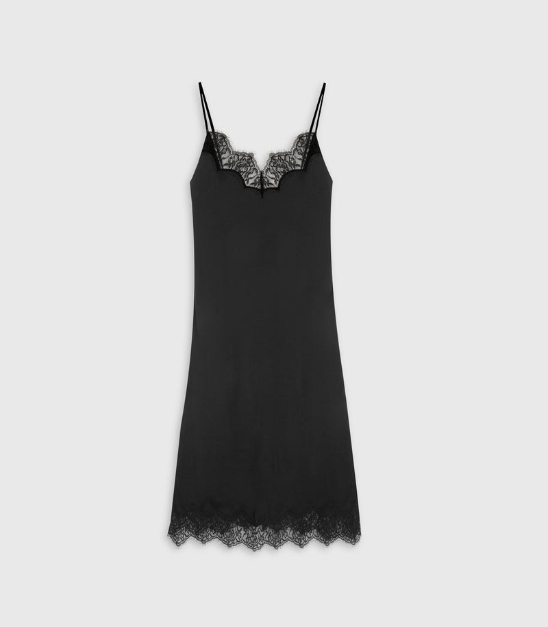 Cadence Black Slip Dress